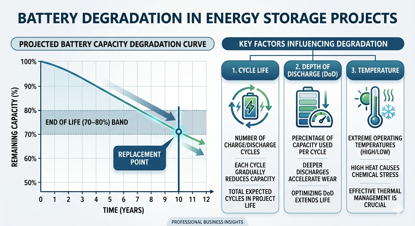 battery degradation in energy storage projects