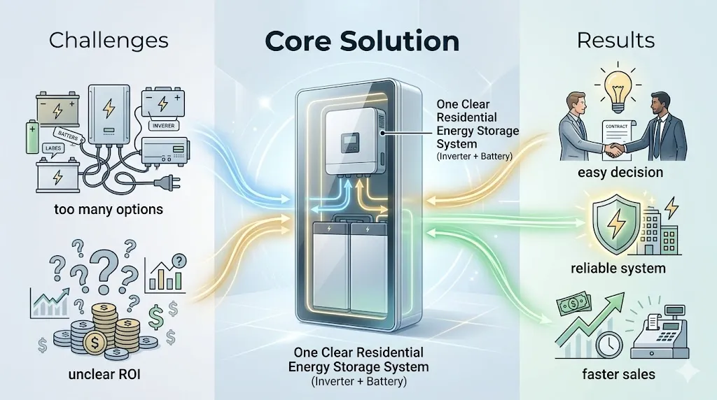 Residential energy storage decision simplified with inverter and lithium battery system